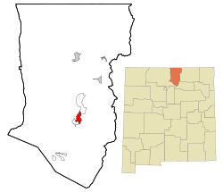 Taos County New Mexico Incorporated and Unincorporated areas Taos Highlighted